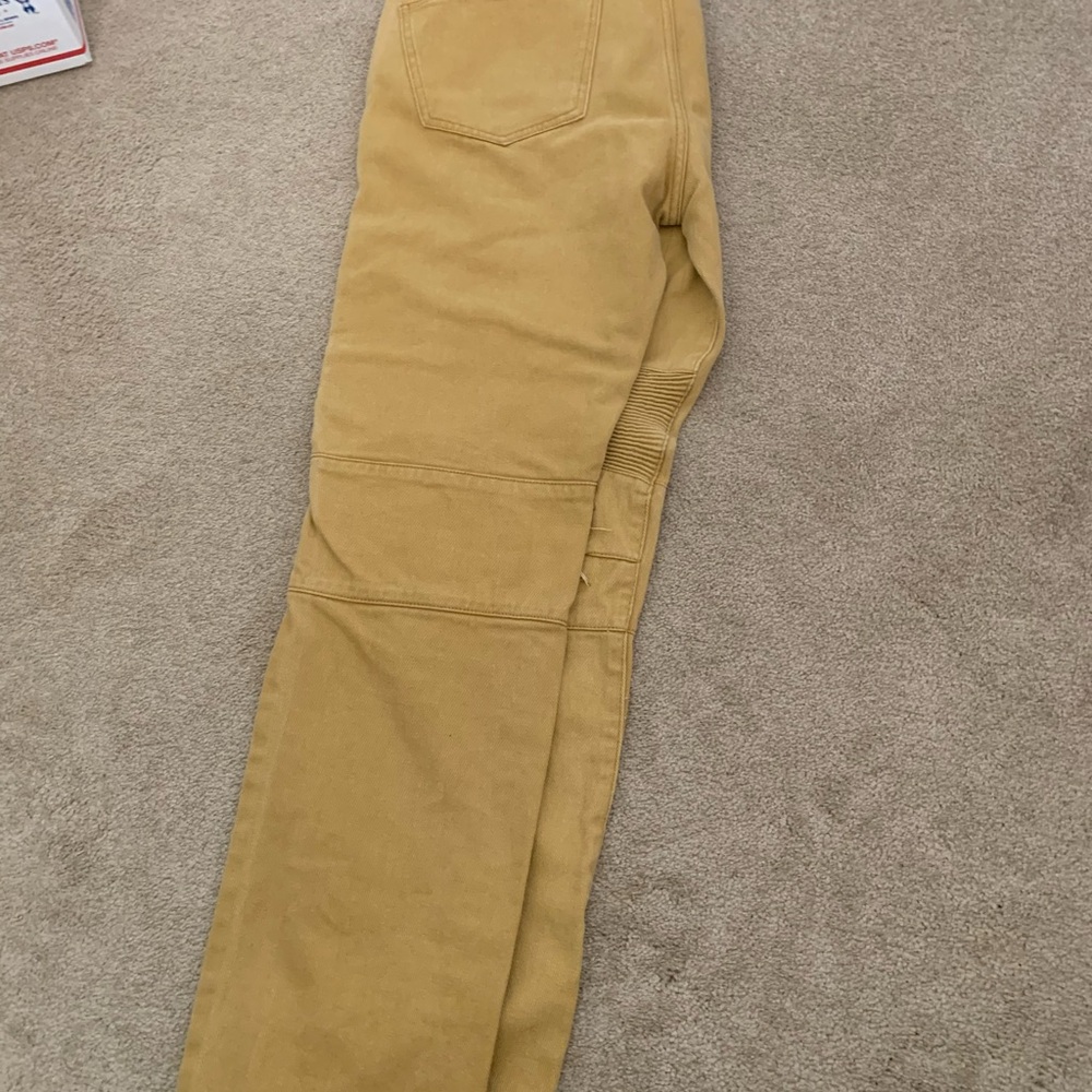 Encrypted Distressed Mustard Yellow Jeans - Picture 4 of 4